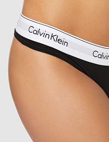 Calvin Klein Damen MODERN Cotton-Thong String, Schwarz (Black 001), XS - 6