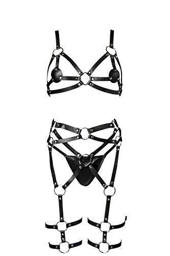 Grey Velvet Damen Erotik-Set Harness S/M - 6