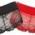 Orion Panty Set - ouvert Reizwäsche für Frauen im Set, Dessous-Höschen aus Spitze mit Öffnung im Schritt, Panty-Slip mit Stretch-Spitze, Schwarz/Rot, L/XL - 3