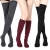 SATINIOR Extra Lange Socken Oberschenkelhohe Baumwollsocken Extra lange Stiefelstrümpfe für Mädchen Frauen (Black, Dark Grey, Wine Red, 3) - 5
