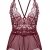 Yidarton Damen Nachtkleid Sexy Babydoll Dessous Set Erotik Lingerie V-Ausschnitt Kleid Spitze Unterwäsche (L, Rot) - 1
