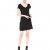 Armani Exchange AX Damen Short Sleeve Dress Kleid, schwarz, Klein - 1