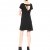 Armani Exchange AX Damen Short Sleeve Dress Kleid, schwarz, Klein - 2