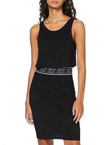 Armani Exchange Damen Logo Belt Tank Dress Kleid, Schwarz (Black 1200), Large (Herstellergröße:L) - 1