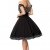 Belsira Schulterfreies Swing-Kleid Frauen Mittellanges Kleid schwarz/weiß S - 2