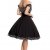 Belsira Schulterfreies Swing-Kleid Frauen Mittellanges Kleid schwarz/weiß S - 3