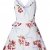 ECOWISH Damen Kleid Sommerkleid V-Ausschnitt Ärmellos Blumendruck Spaghetti Strap Mini Swing Strandkleid Mit Gürtel Weiß S - 3