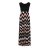 MRULIC Womens Striped Long Boho Kleid Dame Strand Sommer Sommerkleid Maxi Kleid Striped Gerade Art Kleid(A-Schwarz,EU-36/CN-S) - 3
