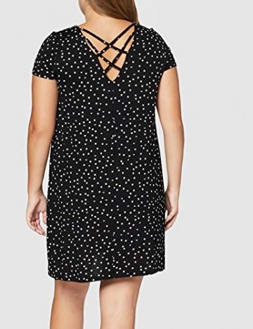 ONLY Damen onlBERA Back LACE UP S/S Dress JRS NOOS Kleid, Mehrfarbig (Black AOP: Triangle Square), 34 (Herstellergröße: XS) - 6