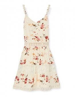 ONLY Damen ONLKARMEN Anne S/L Short Dress WVN NOOS Kleid, AOP:Rose Flower Creme Brûlée, 40 - 1