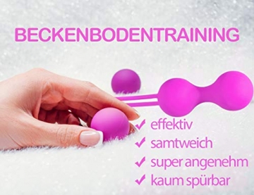 Premium Beckenboden Trainingskugeln 3er Set - Attraktives Beckenbodentraining für Frauen - Optimale Stärkung der Beckenbodenmuskulatur - 6