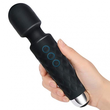Vibratoren für Sie, Klitoris Vibratoren,Sexspielzeug für Frauen Mini Zauberstab massagegerät mit stoßfunktion Waterproof Silicone Dualer Motor 10 Starke Geschwindigkeit Vibrator,Schwarz MEHRWEG - 1