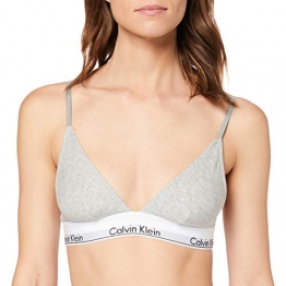 Calvin Klein Damen Triangle Unlined Triangel BH - Modern Cotton, Grau (Grey Heather 020), M - 1