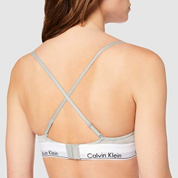 Calvin Klein Damen Triangle Unlined Triangel BH - Modern Cotton, Grau (Grey Heather 020), M - 5