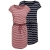 ONLY Damen Sommer Mini Kleid onlMAY S/S Dress 2er Pack XS S M L XL XXL Gestreift Schwarz 100% Baumwolle, Größe:XL, Farbe:Night Sky Primo & Apple Butter - 1