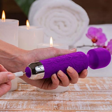LuLu 11 Massage Wand Massagestab kabelloser elektrisch Memory Edition - Leise und Stark - 20 Verschiedene Vibrationsarten 5 Geschwindigkeiten - inkl. Reisetasche… - 9