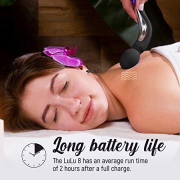 LuLu 8+ Wand - Personal Massager with 7 Magic Modes - Cordless Therapeutic for Neck Back Body Massage - Helps with Sports Recovery & Muscle Aches - Black - 7