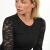 VERO MODA Ewelina Damen Etuikleid Mit Spitze Abendkleid Mit Rundhals-Ausschnitt Elastisch, Größe:XL, Farbe:Black - 4