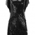 BABEYOND 1920s Charleston Kleid Mini Damen Vintage Gatsby Kostüm Flapper 20er Jahre Cocktailkleid (Schwarz, XS) - 2