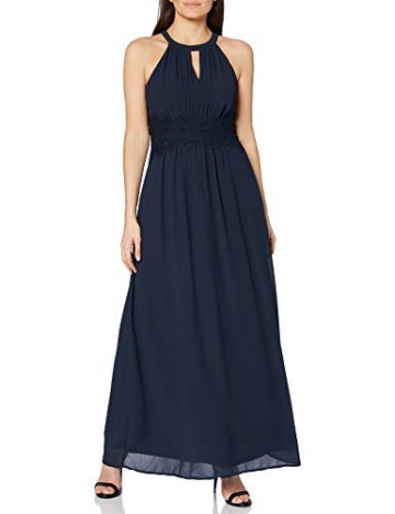 Vila Damen Vimilina Halterneck Maxi Dress - Noos Kleid, Total Eclipse, 42 EU - 1