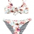 CUPSHE Blumen und Streifen Beidseitig Bikini, Mehrfarbig, M - 2