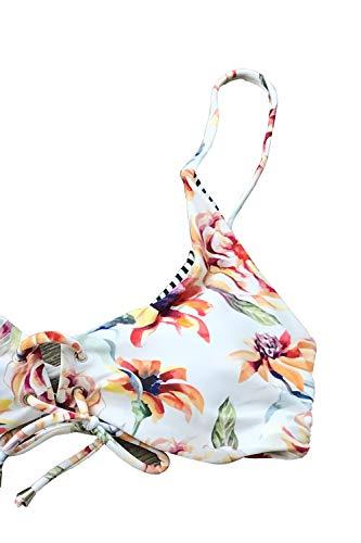 CUPSHE Blumen und Streifen Beidseitig Bikini, Mehrfarbig, S - 6