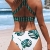 CUPSHE Damen Bikini Set Bustier Bikini mit gekreuztem Rückendetail Zweiteiliger Badeanzug Grün L - 3