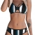 CUPSHE Damen Bikini Set Cut-Out Bustier Bikinioberteil Streifen Bademode Zweiteiliger Badeanzug Mehrfarbig XXL - 1