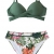 CUPSHE Damen Bikini Set Push Up Crossover Bikini Bademode Blumenmuster Zweiteiliger Badeanzug Swimsuit Salbeigrün M - 2