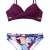 CUPSHE Damen Bikini Set Push Up Crossover Bikinioberteil Strandmode Zweiteiliger Badeanzug Violett XL - 2