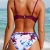 CUPSHE Damen Bikini Set Push Up Crossover Bikinioberteil Strandmode Zweiteiliger Badeanzug Violett XL - 3