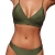CUPSHE Entspannungsaktivitäten Solid Bikini Anzug, Armee Grün, M - 1