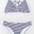 CUPSHE Hit Sommer Streifen Bikini Set, Blau Weiß, M - 2