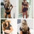 Dokotoo Damen Bikini 2022, niedlich, solide Luftpolsterärmel, hohe Taille, Zweiteiliger Badeanzug, schwarz, Medium - 4