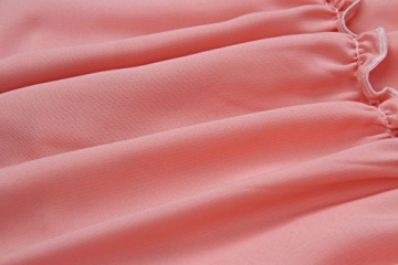 ECOWISH V Ausschnitt Kleid Damen Spitzenkleid Träger Rückenfreies Kleider Sommerkleider Strandkleider Rosa-1 M - 7