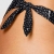 Emporio Armani Swimwear Damen Halter TOP & Bows Brazilian Beachwear TIE Front Bikini-Set, Schwarz (Nero Stampato Pois 72420), 34 (Herstellergröße: XS) - 2