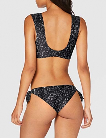 Emporio Armani Swimwear Damen Halter TOP & Bows Brazilian Beachwear TIE Front Bikini-Set, Schwarz (Nero Stampato Pois 72420), 34 (Herstellergröße: XS) - 3