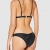 Emporio Armani Swimwear Damen Padded Triangle & Brazilian Beachwear TIE Front Bikini-Set, Schwarz (Nero Stampato Pois 72420), 42 (Herstellergröße: XL) - 3