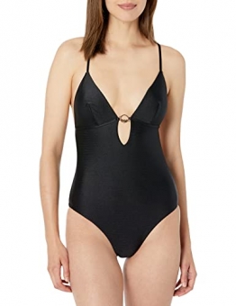 Emporio Armani Swimwear Damen Rem. Cups Swimsuit Shiny Lycra Badeanzug, Black, XS - 1