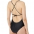 Emporio Armani Swimwear Damen Rem. Cups Swimsuit Shiny Lycra Badeanzug, Black, XS - 2