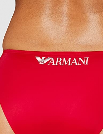 Emporio Armani Swimwear Womens Halter Top & Brief Bold Logo Bikini Set, Red, XS - 4
