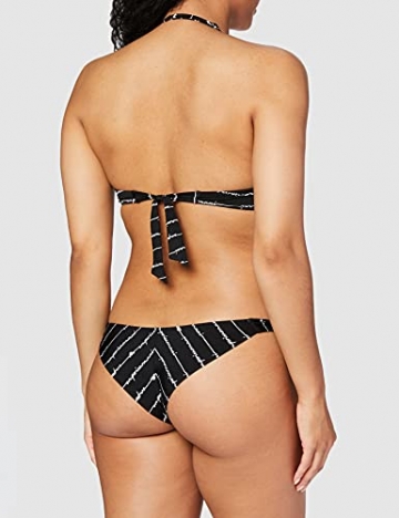 Emporio Armani Swimwear Womens Padded Band & Bows Brazilian W/Bows Mania Bikini Set, Black Logo White, M - 3