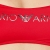 Emporio Armani Swimwear Womens Rem.Cups Band & Brazilian W/Bows Light Logo Bikini Set, Red, M - 2