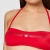 Emporio Armani Swimwear Womens Rem.Cups Band & Brazilian W/Bows Light Logo Bikini Set, Red, M - 3