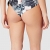 Emporio Armani Swimwear Womens Triangle Rem.Cups & Brazilian W/Bows Tropical Garden Bikini Set, Black Print Flowers, M - 2