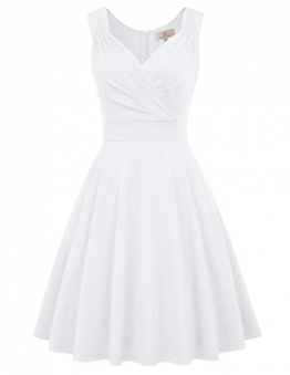 GRACE KARIN 50s Kleid Rockabilly ärmellos Partykleid Damen Vintage Kleider 50er Jahre Partykleider CL698-7 M - 1