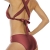 Halcurt Damen Bikini Badeanzug Shimmer Zweiteiliger Triangel Badeanzug Set - Rot - Medium - 3