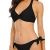 Halcurt Damen Neckholder Selbstbinden Twist Knoten Bikini Set Gepolstertes Oberteil Zweiteiliger Badeanzug, schwarz, Medium - 3