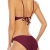 Halcurt Damen String Bikini Badeanzug Set Perlen Triangel Top Sexy Bademode - Violett - Small - 4