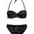 HIKARO Damen Zweiteilige Bikini Set Retro Badeanzug Bademode Triangel Oberteil Strandkleidung Strandmode Tankini Top Hose - 4